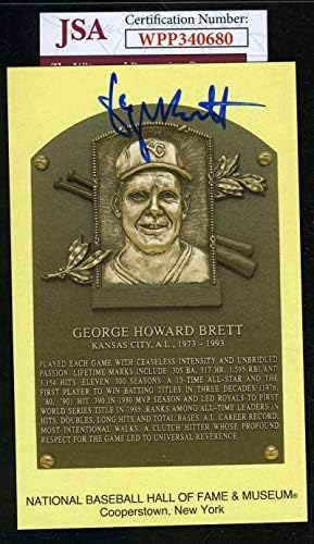 George Brett Szövetség Coa Autogramot Arany Hof Emléktábla Alá - Baseball Játékos Beállítja