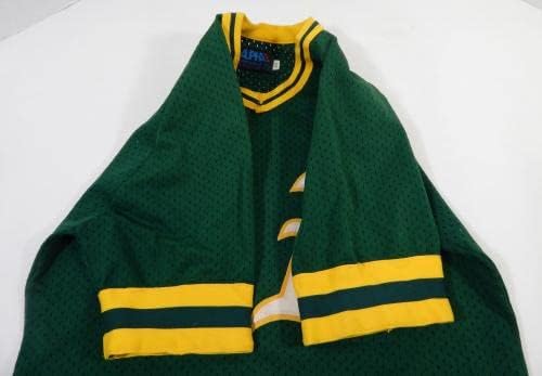 1980-as évek Oakland Egy Atlétika 28 Játékban Használt Zöld Jersey gyakorlást 220 - Játék Használt MLB Mezek