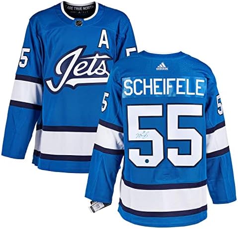 Mark Scheifele Winnipeg Jets Aláírt Pilóta Adidas Jersey - Dedikált NHL-Mezek