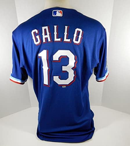 2020 Texas Rangers Joey Gallo 13 Játék Kiadott Kék Jersey-i Alakuló Szezon P 500 - Játék Használt MLB Mezek