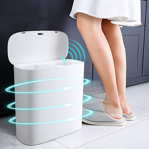 WENLII Smart Sensor Kuka Elektronikus Automata Háztartási Fürdőszoba Wc Vízálló Keskeny Varrás Érzékelő Bin (Szín : E)
