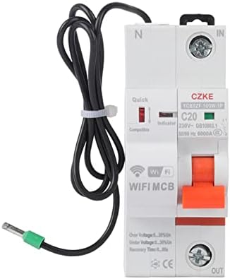 UNCASO YCB9ZF-100W 1P WiFi Smart Megszakító rövidzárlat-Védelem Időzített Okos Reclosing Kapcsoló, Távirányító (Szín : 1P,