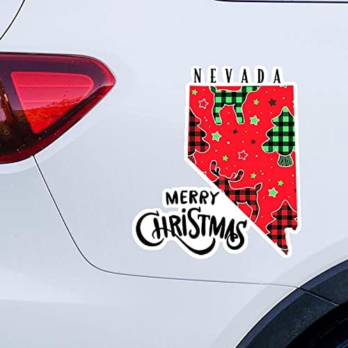 Nevada Haza Állami Karácsonyi Matricák Merrry Karácsonyi Nevada Térkép Autó Matrica Karácsonyi Dekoráció Ablak Matrica Vinyl
