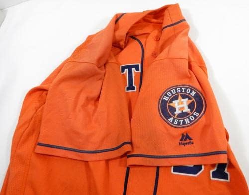 2013-19 Houston Astros 57 Játék Használt Narancssárga Mez Névleges Eltávolított 46 DP25525 - Játék Használt MLB Mezek