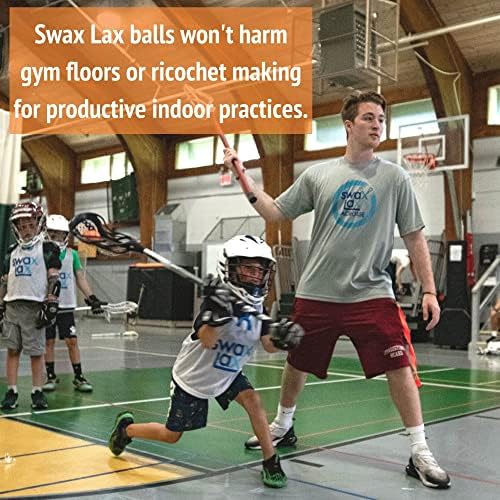 SWAX LAX Kék Csomag Lacrosse Képzési Golyó - Beltéri & Kültéri Gyakorlatban Kevésbé Ugrál & Lepattanó - Azonos Méretű & Súlya,