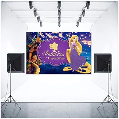 Rapunzel Hátteret Hercegnő Tangleed babaköszöntő Zászló Party Dekoráció készlet Születésnapi Party Asztal Dekoráció Hercegnő