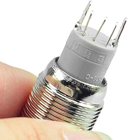 12V 16mm Fehér Szimbólum&Kör LED Fém Kapcsoló nyomógombos Vezérlés BE/KI Értékesítés|Kapcsoló| -