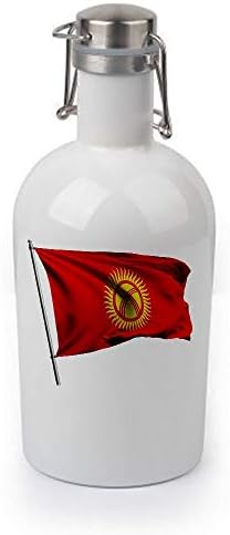 ExpressItBest 64oz Growler - Zászló, Kirgizisztán (Kirgiz) - Sok Lehetőség