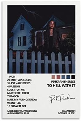 SHILAN Pinkpantheress Poszter hogy a Fenébe Borító Plakát Szoba Esztétikai Poszter Díszítő Festés Vászon Wall Art Nappali