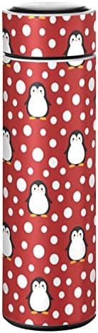 CaTaKu Pingvin Pöttyös Üveg Vizet Szigetelt 16 oz Rozsdamentes Acél Flaska Termosz Kávét Vizet Inni, Újrafelhasználható Széles