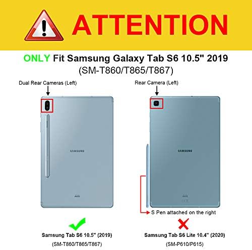 Fintie Esetben a Samsung Galaxy Tab S6 10.5 2019 (Modell SM-T860/T865/T867), [Támogatja az S Pen Vezeték nélküli Töltés]