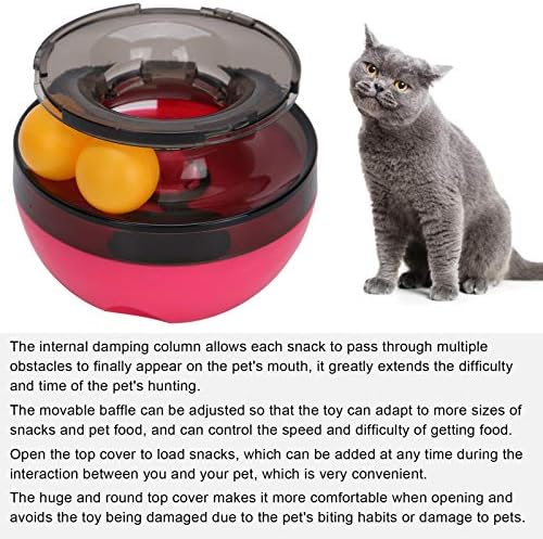 ZYHHDP Háziállatok Macskák Szivárgó Élelmiszer-Adagoló Műanyag Rolling Ball Képzés Interaktív Játékok Lassú Feeder Interaktív
