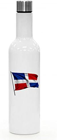 ExpressItBest 25oz Szigetelt Bor/Víz Üveg - Zászló Dominikai Köztársaság - Sok Lehetőség