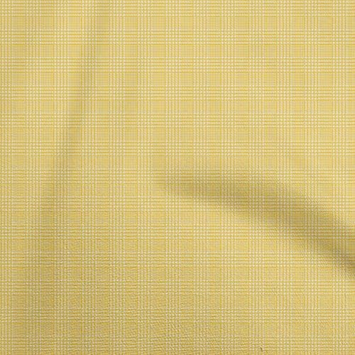 oneOone Poliészter Spandex Sárga Szövet houndstooth minta Varrási Szövet, A gyár által Nyomtatott DIY Ruha Varrás Kellékek