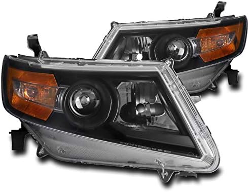 ZMAUTOPARTS A 2011-2017 Honda Odyssey Fekete Projektor Fényszórók, Fényszóró