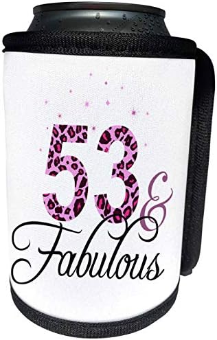 3dRose - InspirationzStore Alkalommal - 53 és Mesés - vicces lányos születésnapi ajándék - fekete, meleg, rózsaszín leopárd