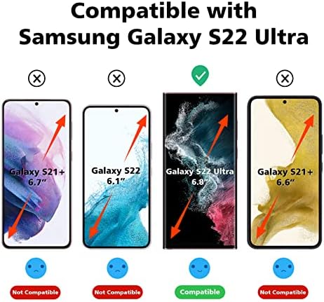 MOHAVE Privacy Screen Protector [Automatikus Igazítás] Célja a Samsung Galaxy S22 Ultra 6.8[Ultrahangos Ujjlenyomat Támogatás]