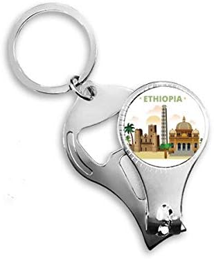 Város Kastély Etiópia Art Deco Ajándék Divat Köröm Zimankó Gyűrű Kulcstartó Sörnyitó Clipper
