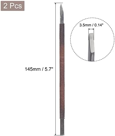 uxcell Fa Véső Kést, 3,5 mm-es Mangán Acélból Kis Lapos Tipp Faipari Kézi Eszköz Súlyosabb 145mm (5.7-Hüvelyk) Hosszúságú