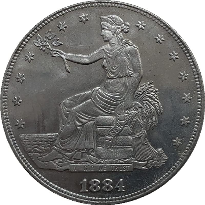 1884-Ben Az Amerikai Érmék Réz Ezüstözött Antik Kézműves Külföldi Emlékérme Gyűjtemény
