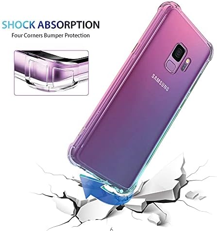 Galaxy S9 Esetben Tiszta Aranyos Gradiens Ütésálló Lökhárító Védő tok Samsung Galaxy S9 Puha TPU Vékony, Hajlékony mobiltelefon