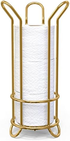 BROOKSTONE, Arany Wc-Papír tartó, szabadon álló Fürdőszoba Szövet Szervező, Minimalista Tárolási Megoldás, Stílusos Design