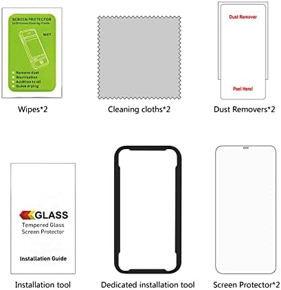 Aomuca képernyővédő fólia iPhone 12 Mini, 5.4 Inch, Edzett Üveg Film, Ultra Világos, 2 Csomag