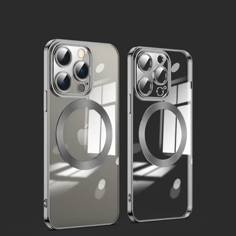 Esetben.Haver Luxus Új Mágneses Vezeték nélküli Töltés Átlátszó Electroplate TPU Szilikon Ütésálló Ejtési Védelem iPhone
