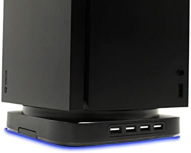 STEADYGAMER Kék LED-es Függőleges Állvány USB Hub Xbox Sorozat X (XSX) | USB Extender | 4 USB Port | Kék LED