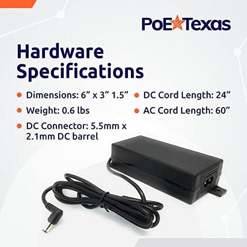PoE Texas 48v Tápegység - 48 V 60 Watt AC-DC Tápegység Power Over Ethernet, PoE Injektor, Adapter, Splitter, Extender, Hálózati