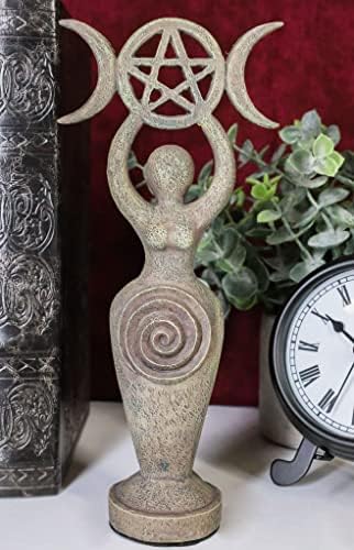 Ebros Absztrakt Neopagan Sámán Spirál Istennő Szobor Hold Hármas Istennő, A Wicca Szimbólum Nőies Mozgás Figura