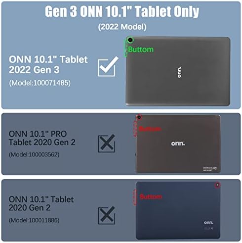 WESOROL AON 10.1 Tablet Tok(2022 Modell), Gen 3. 100071485 Csak, Gyerekek, Ütésálló szilikontok, Beépített Állvány a 2022
