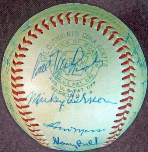 Gyönyörű 1958 Cleveland indians Csapat Aláírt Amerikai profi Baseball-Liga SZÖVETSÉG COA - Dedikált Baseball