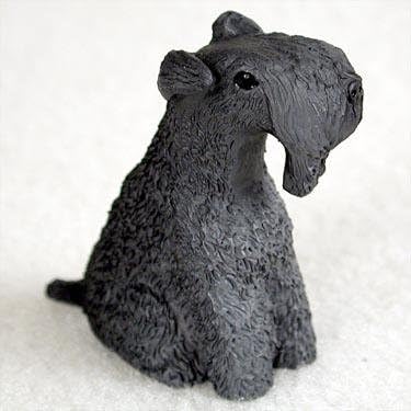 Beszélgetés Fogalmak Kerry Blue Terrier Miniatűr Kutya Figura