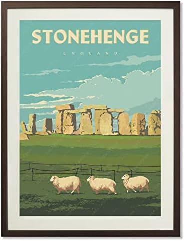 gaeaverse Angliai Stonehenge Városi Táj Utazási Plakátok Vintage Room Decor Esztétikai Vászon Festmények Hálószoba Wall Art
