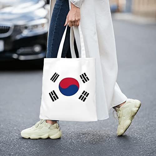 Vászon Táska Nők A Dél-Koreai Zászlót Tote Bags Bevásárló Táskák Táska Könyv Totes