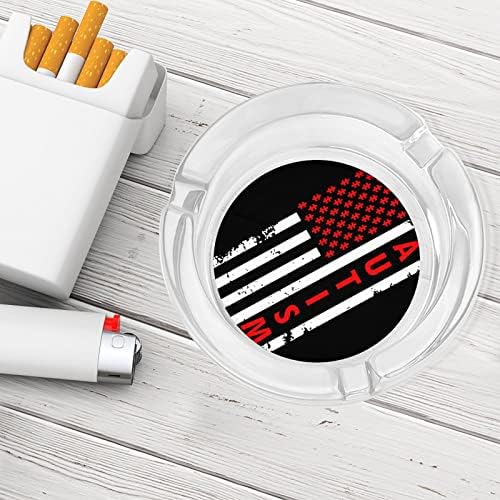 Autizmus Amerikai Zászlót A Dohányzás Hamutartó Üveg Cigaretta, Szivar Hamutartó Egyéni Dohányos Jogosult Kör Esetében