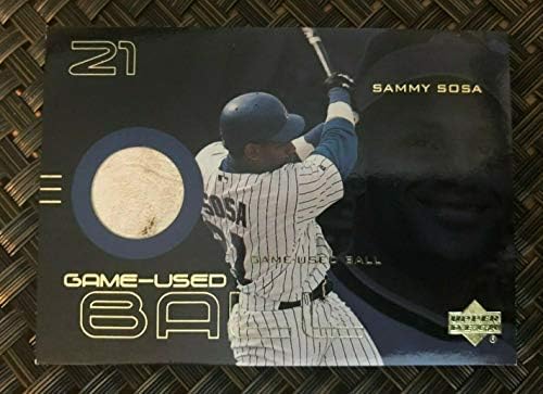2000 Felső szint Sammy Sosa Kölykök Játék Használt Baseball Labda Ereklye Kártya Ritka - MLB Baseball Játék, Használt