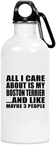 Designsify Csak Az Érdekel, hogy A Boston Terrier, 20oz Víz, Üveg, Rozsdamentes Acél Szigetelt Dobon, Ajándékok Születésnapi