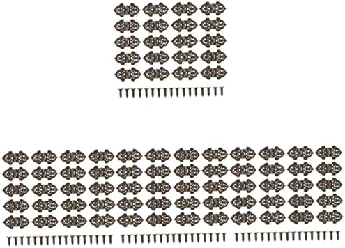 DOITOOL 80 db Kiegészítők Dekoráció Szekrények Bronz Zsanérok Esetben a Fa Zsanér Multi-Funkcionális Dekoratív Antik Mini