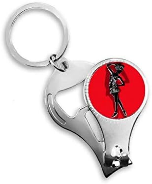 Vörös Kövér Gyönyörű Lány Köröm Zimankó Gyűrű Kulcstartó Sörnyitó Clipper