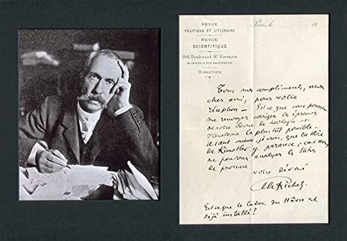 FIZIOLÓGUS, Charles Richet NOBEL-1913 autogramot aláírt levelet & szerelt