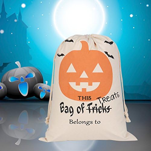 DOITOOL Halloween Candy Táskák Stílus Halloween Tök Vászon Zacskó Csokit Vagy Csalunk Zsák Összehúzható Zsák Cukrot Ajándék