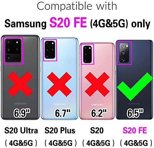 Furiet Kompatibilis a Samsung Galaxy S20 FE 5G 6.5 inch Tárca az Esetben a Csuklópántot Zsinór Bőr Flip-Kártya-tartó Állvány