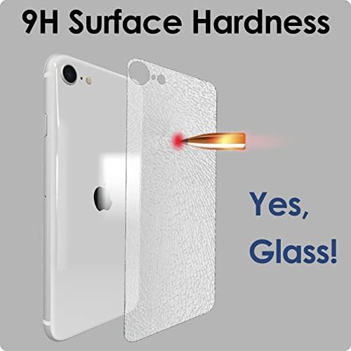 ROSAUI iPhone SE 2022/2020 Vissza Üveg Fólia, 2 Csomag Vissza Screen Protector Edzett Üveg Film Anti-Semmiből Buborék Szabad