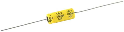 NTE Elektronika NPA33M16 Sorozat NPA Alumínium Nem Polarizált Elektrolit Kondenzátor, 20% - Os Kapacitás Tolerancia, Axiális