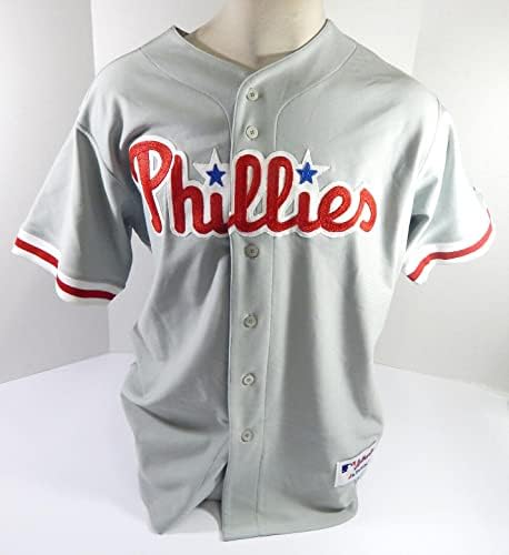 Philadelphia Phillies Játék Használt Szürke Jersey 48 DP44202 - Játék Használt MLB Mezek