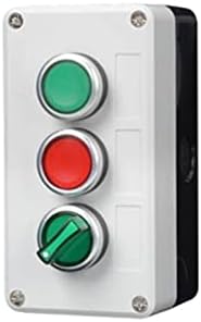 HWGO Control Box Light Gomb Kapcsoló 24V/220V a vészleállító Gombot, egyéni Reset Ipari Kapcsoló Vízálló Doboz (Szín : 4