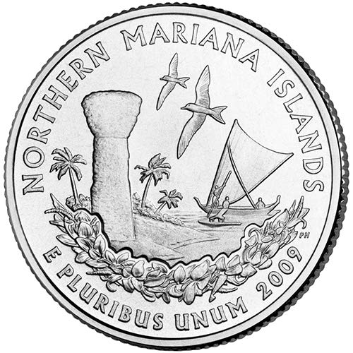 2009 S Ezüst Bizonyíték, Északi-Mariana-Szigetek Területén Negyed Választás Uncirculated MINKET Menta