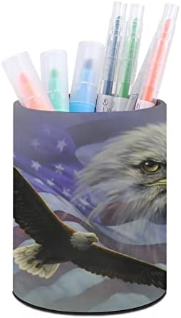 Amerikai Zászlót Kopasz Sas Nyomtatott tolltartó, Ceruza Kupa Asztal Szervező Smink Kefe tartó Kupa Haza Osztályteremben